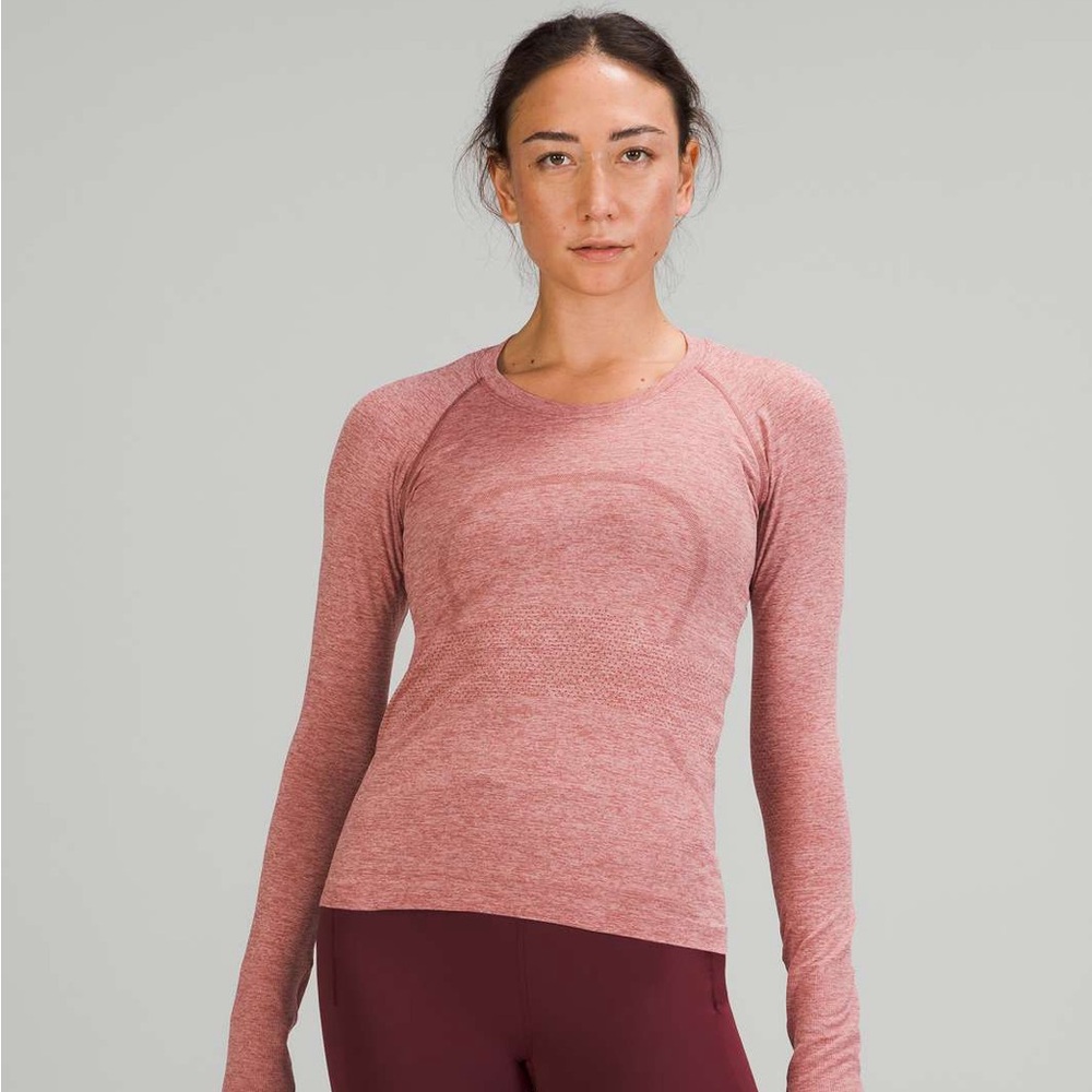 Lululemon Swiftly Relaxed Long Sleeve SIZE4 Pink Savannah